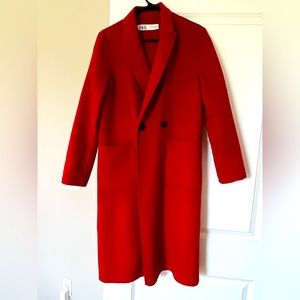 Zara red coat